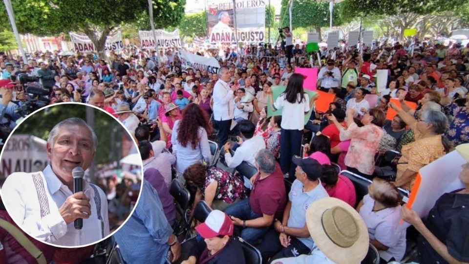 Adán Augusto inició su gira por Guanajuato en el municipio de Salamanca.