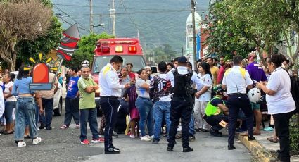 6 lesionados en Orizaba tras explosión de pirotecnia durante procesión