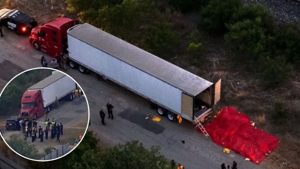 El tráiler fue abandonado en San Antonio, Texas.