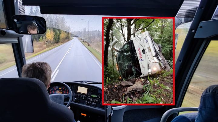 Vuelca autobús de pasajeros Futura en la México-Tampico; iba a Pachuca, hay lesionados