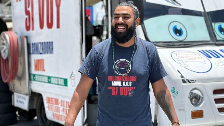 Jacobo y su vulcanizadora móvil “Sí Voy” auxilian a automovilistas de Toluca