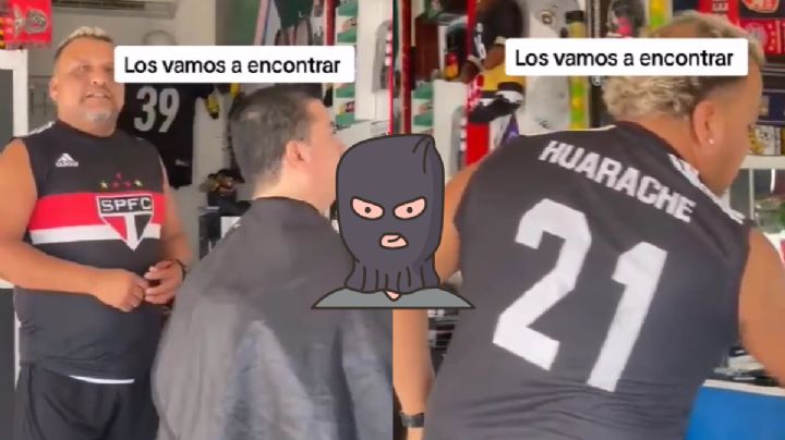 Roban barbería de "El Huarache", peluquero de Los Tiburones Rojos