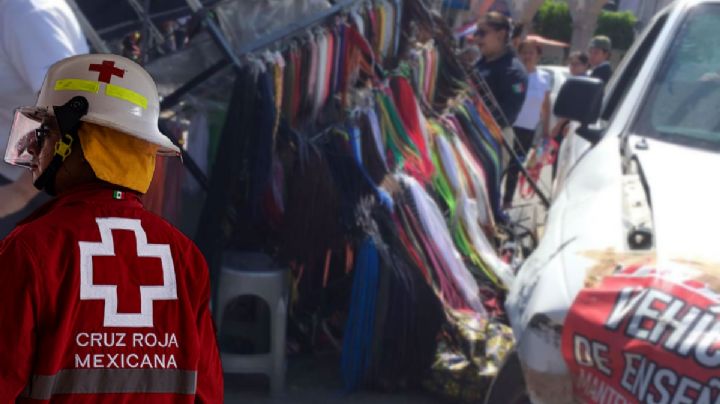 Durante clases de manejo, camioneta choca contra puestos ambulantes en Ixmiquilpan | FOTOS