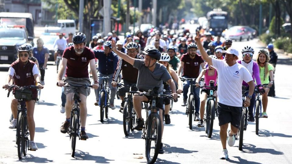 Paseo ciclista en Coyoacán