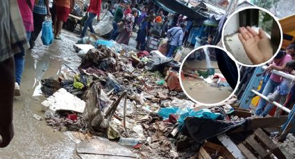 VIDEO: Granizo y lluvia en Tantoyuca arrasa con puestos de mercado ambulante