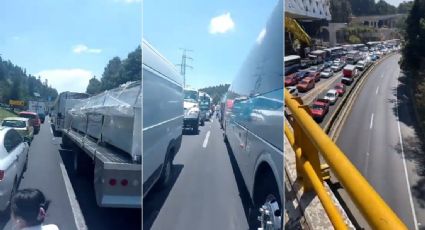 Carretera México-Toluca: casi 7 horas de bloqueos y caos