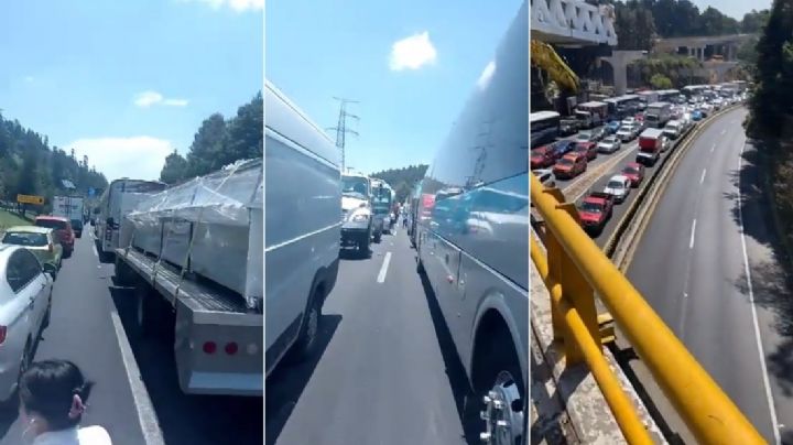 Carretera México-Toluca: casi 7 horas de bloqueos y caos