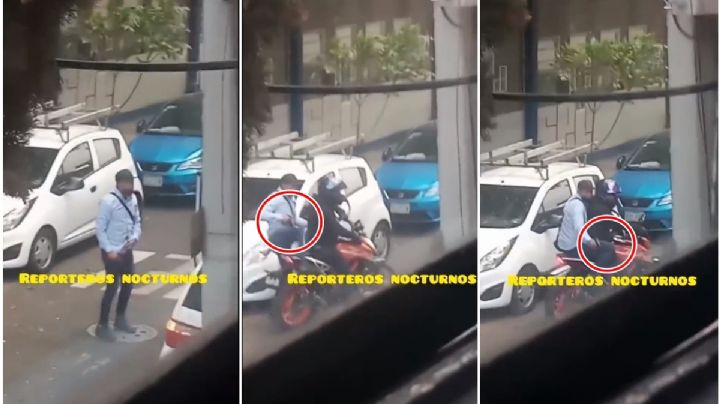 VIDEO: Automovilista es asaltado a mano armada y termina lesionado