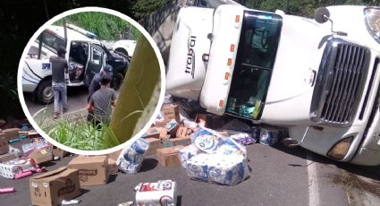 Investigarán a policías de Chocamán tras presunto robo de mercancía en accidente