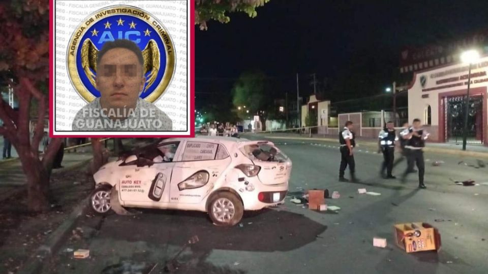 Cristian Enrique manejaba a toda velocidad un Mustang con el que destrozó el auto compacto blanco en el que iban 2 estudiantes menores de edad.