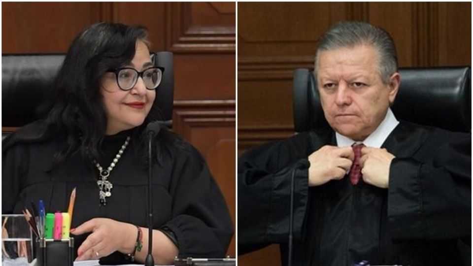 La presidenta de la Corte, Norma Piña, y el ministro Arturo Zaldívar