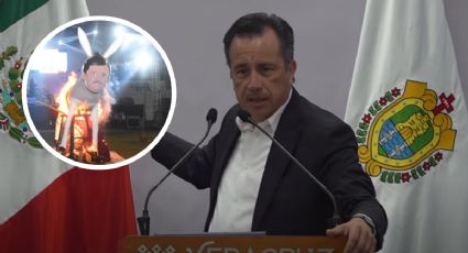 Que aguante: Cuitláhuac a diputado tras quema del mal humor con su imagen
