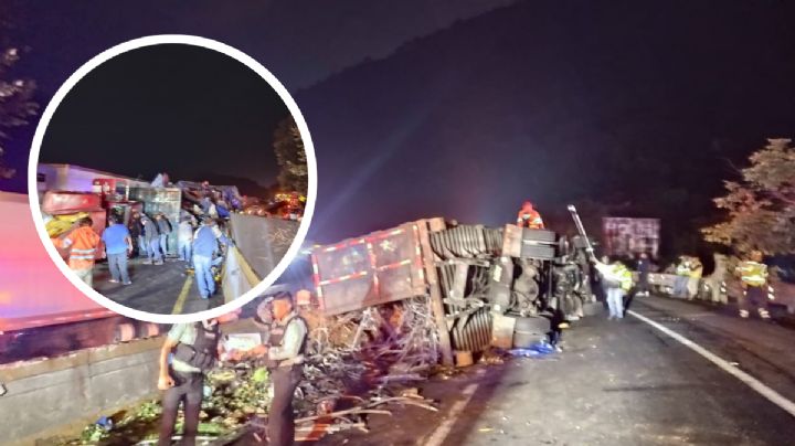 Choque de tráileres en Nogales deja rapiña de verduras y cierre por 7 horas