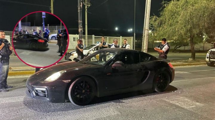 Abandona Porsche en bulevar Las Torres y se va corriendo