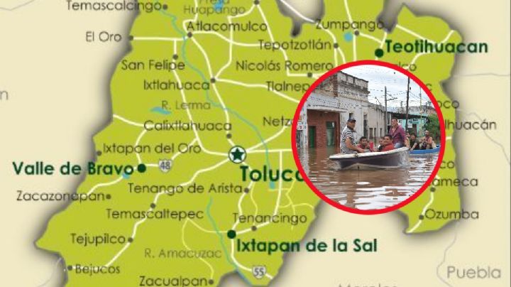 Inundaciones Edomex: ¿Cuáles son los municipios que quedarían bajo el agua?