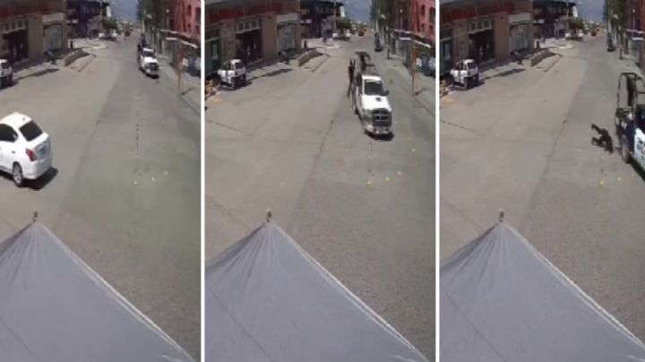 VIDEO | Capta cámara el momento en que cae mujer policía de patrulla en Las Hilamas