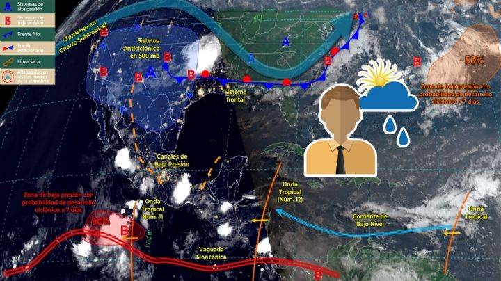 ¿Cuándo entra a México la Onda Tropical 12 y cuáles estados serán los MÁS afectados?