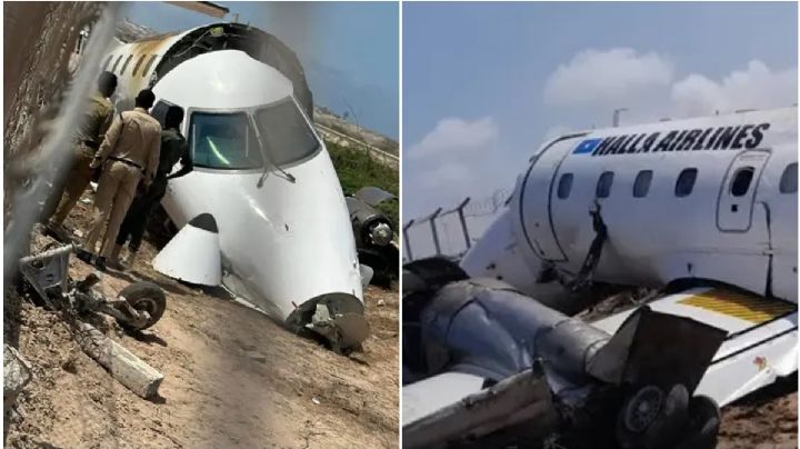 VIDEO: Momento exacto en que avión descarrila y se estrella