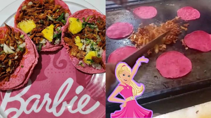 ¿Cuántos güera? Venden tacos de pastor con temática de Barbie (VIDEO)