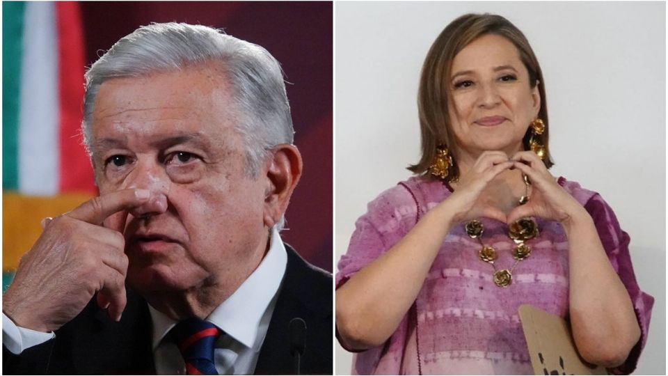 El presidente Andrés Manuel López Obrador y la senadora Xóchitl Gálvez.