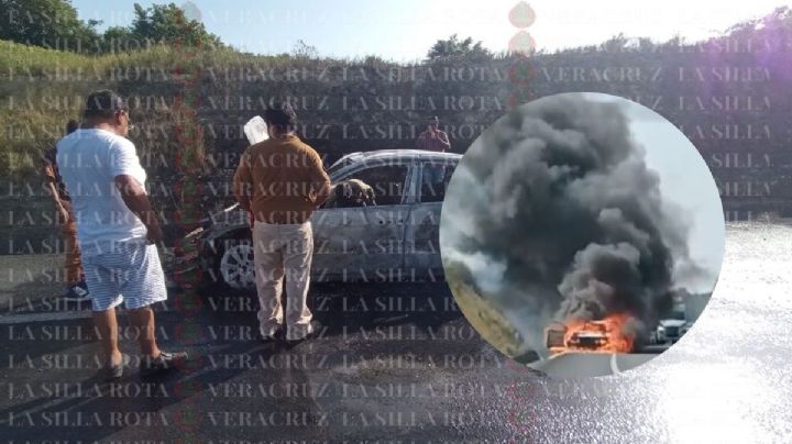 Familia de CDMX se queda sin auto tras incendio en Papantla, Veracruz