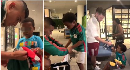 Niño de Etiopía, ya es mexicano; recibe jersey y quesadillas de la Selección Mexicana