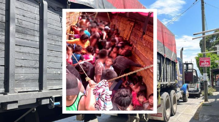 Detienen a 303 migrantes en Orizaba y Fortín; viajaban hacinados en tráileres