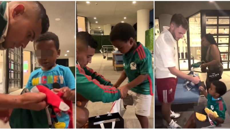 Niño de Etiopía, ya es mexicano; recibe jersey y quesadillas de jugadores de la Selección Mexicana