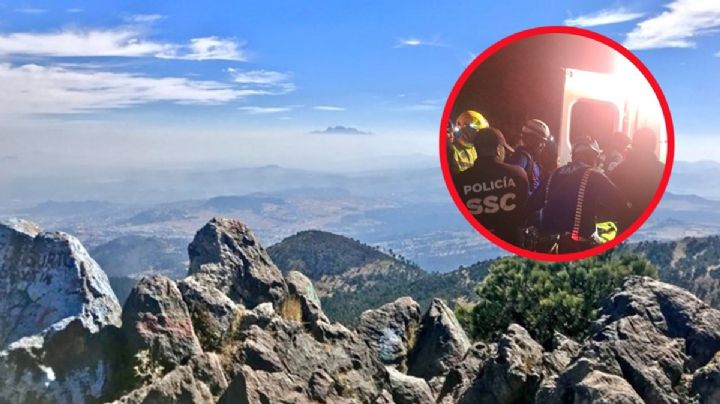 Rescatan a hombre tras caer en barranco de 30 metros en el Pico del Águila
