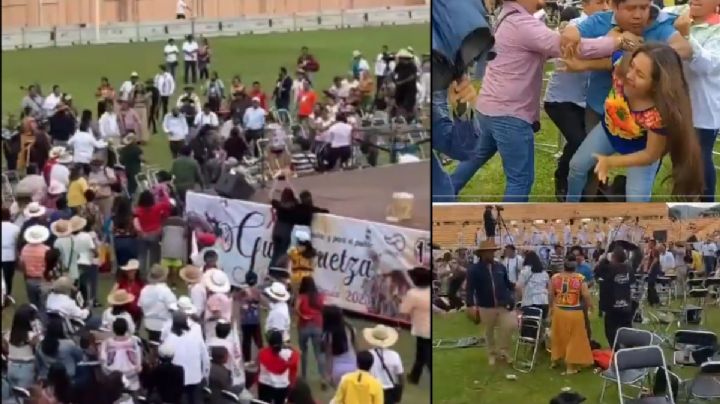 VIDEO | Se arma batalla campal en Guelaguetza; diputado federal de Morena protagoniza riña