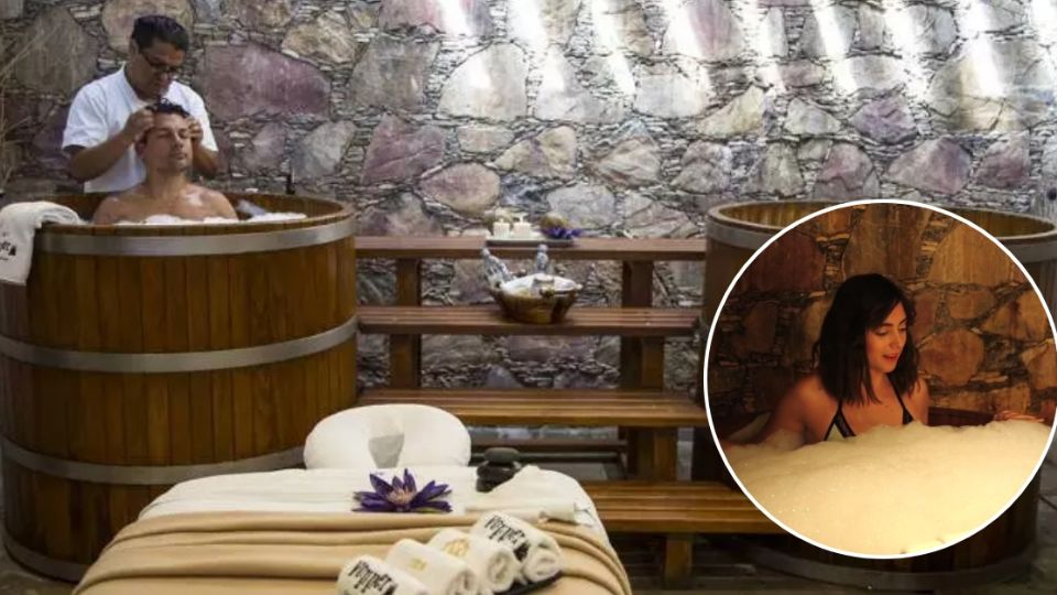 Entrar a una barrica de cerveza en este spa es reconfortante.