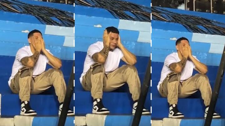 ¿Qué le pasó? Eduin Caz es visto llorando bajo la lluvia