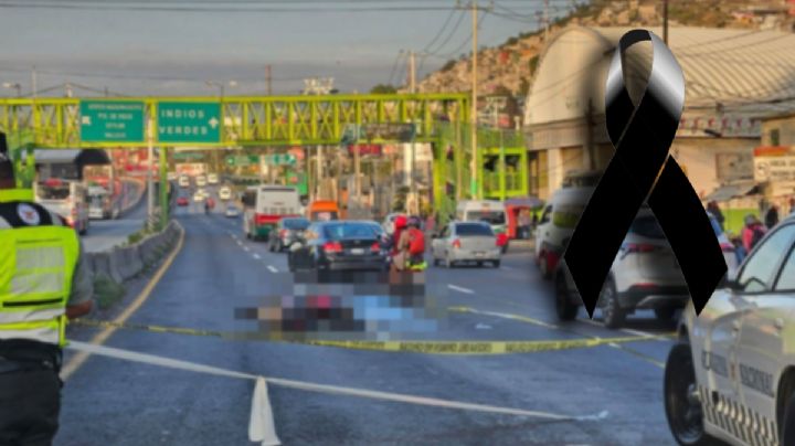 Autopista México-Pachuca: camión atropella y mata a motociclista