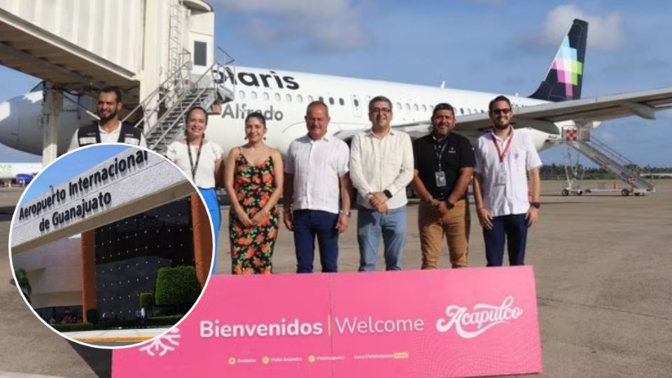 Representantes del Gobierno de Guerrero y de empresarios hoteleros dieron la bienvenida al primer vuelo directo desde Guanajuato.