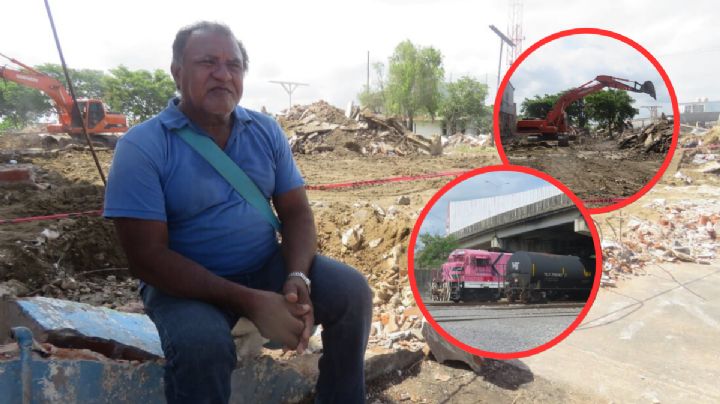 Albañiles esperan afuera de obras del Ferrocarril Interoceánico para ser contratados