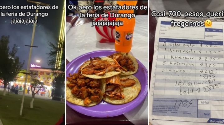 TIKTOK | Taquería cobra 700 pesos de más y hasta propina en Feria de Durango