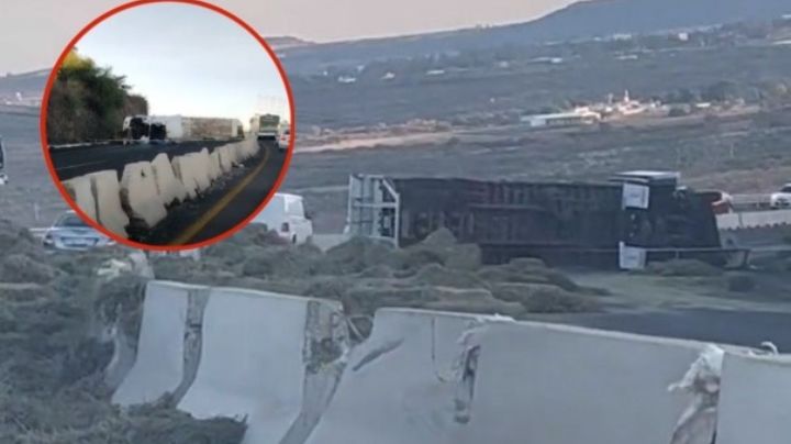 Cierre parcial en la León-Lagos; muere trailero en volcadura