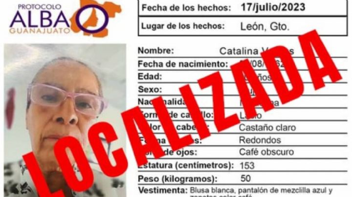 Localizan con vida a Catalina Vargas, madre buscadora desaparecida hace una semana