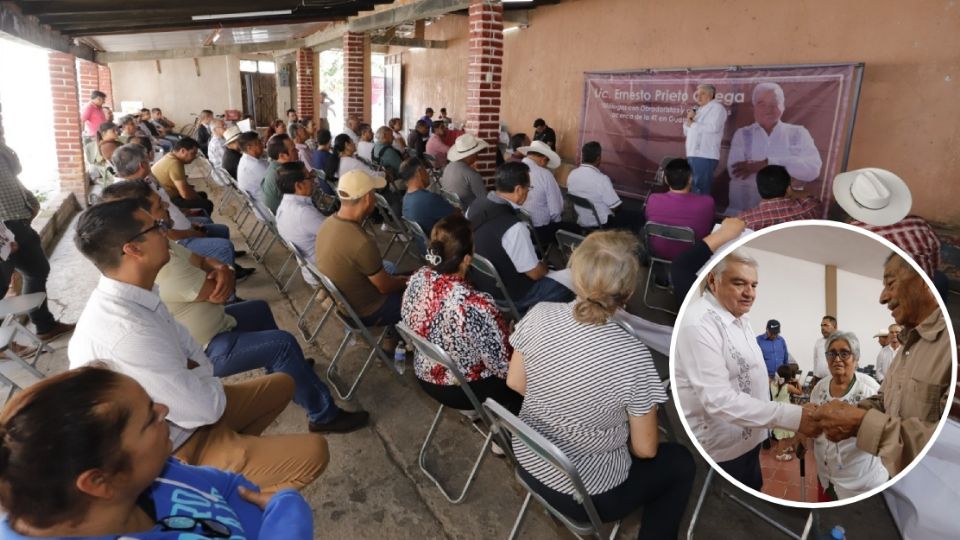 Ernesto Prieto fue recibido por simpatizantes de Morena.