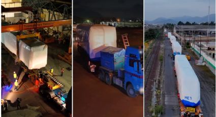 Entrega Hidalgo primeros vagones del Tren Maya; así salieron de Sahagún | VIDEO