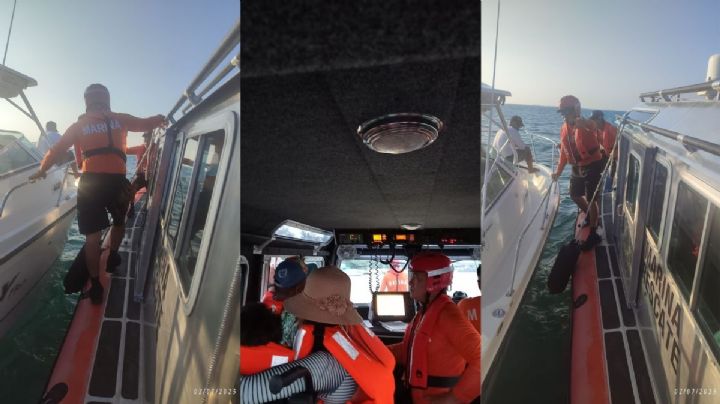 Así fue el rescate de yate a la deriva frente a costas de Antón Lizardo, Veracruz