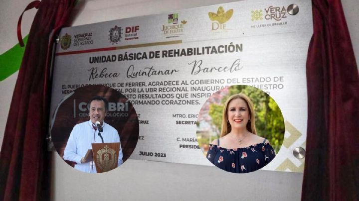 Cuitláhuac defiende a titular del DIF, por clínica de Juchique con su nombre