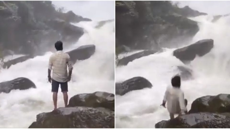 Las cataratas de Arasinagundi desembocan en el río Swaparnika, que atraviesa la provincia de Kollur, donde encontraron los restos del influencer 