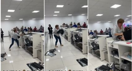 VIDEO: Arrestan a mujer por causar destrozos en el AICM