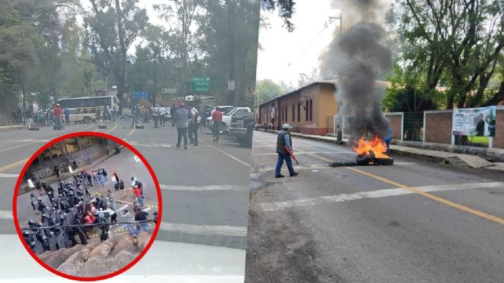 VIDEO | Comerciantes se enfrentan contra policías en Pátzcuaro; autoridades clausuraron mercado municipal
