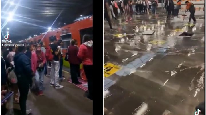 Metro CDMX: Inundaciones y desalojos por la lluvia | VIDEOS