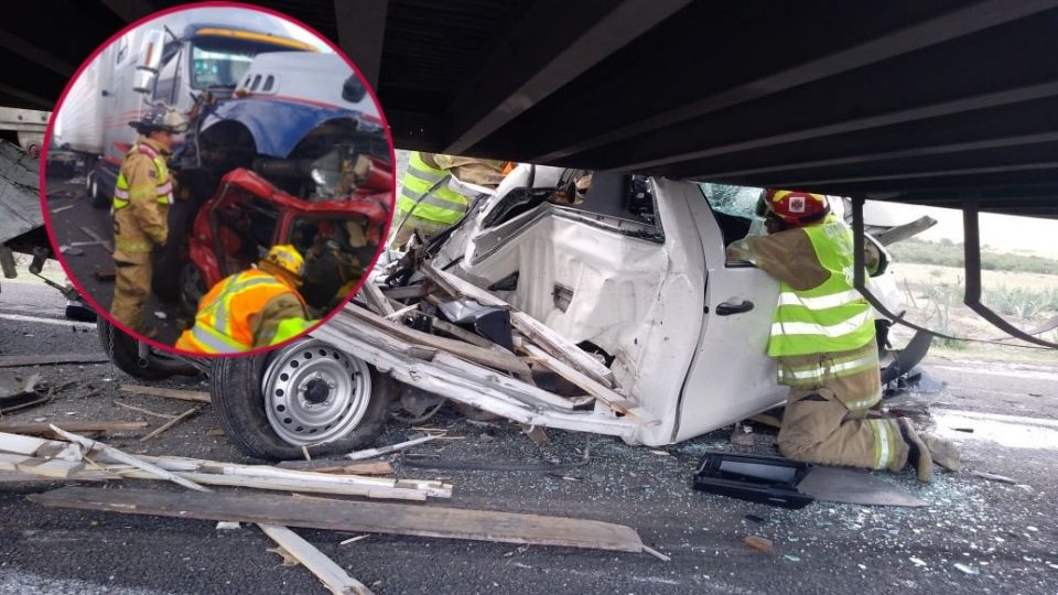 Tres personas perdieron la vida en un choque múltiple en la carretera federal 57.