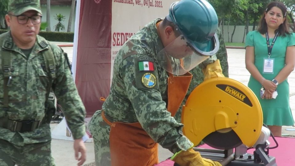 Destrucción de armas en el sur de Veracruz