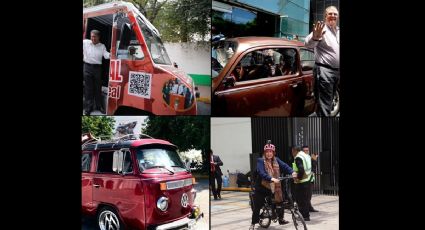 Bici, Vocho, Combi... estos son los autos de las corcholatas