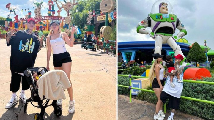 Santa Fe Klan y Maya Nazor vacacionan en Disney con el pequeño Luka